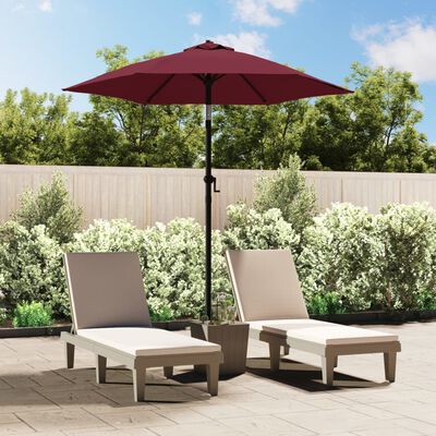 vidaXL Garden Parasol Burgundy 78.7"x83.1" Aluminum