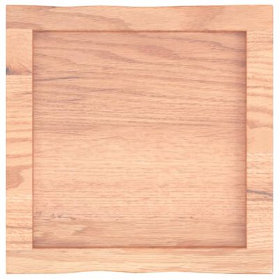 vidaXL Table Top Light Brown 15.7"x15.7"x(0.8"-1.6") Treated Solid Wood Live Edge