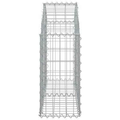 vidaXL Arched Gabion Basket 39.4"x11.8"x23.6"/31.5" Galvanized Iron