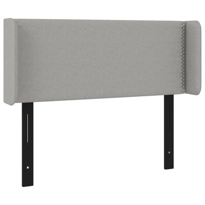 vidaXL LED Headboard Light Gray 40.6"x6.3"x30.7"/34.6" Fabric