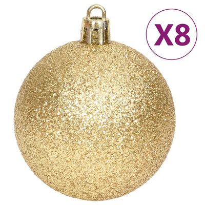 vidaXL 70 Piece Christmas Bauble Set Gold and Red