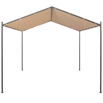 vidaXL Gazebo Pavilion Tent Canopy 118.1"x118.1" Steel Beige