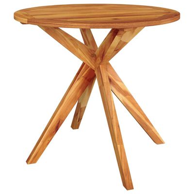 vidaXL Patio Table 33.5"x33.5"x29.5" Solid Wood Acacia