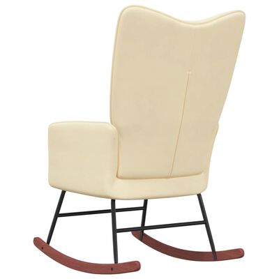 vidaXL Rocking Chair Cream White Velvet