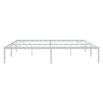 vidaXL Metal Bed Frame without Mattress White 76"x79.9"