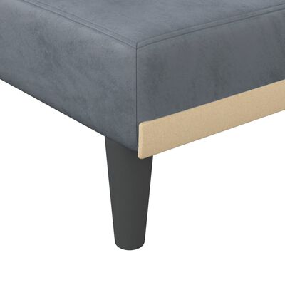 vidaXL Chaise Longue Dark Gray Velvet