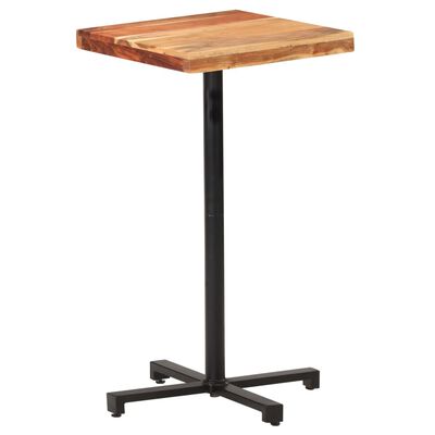 vidaXL Bar Table Square 19.7"x19.7"x43.3" Solid Acacia Wood