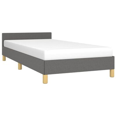 vidaXL Bed Frame without Mattress Dark Gray Twin Fabric