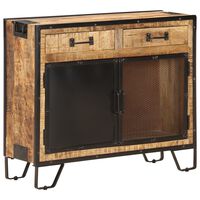 vidaXL Sideboard 31.5"x12.2"x28" Solid Rough Mango Wood