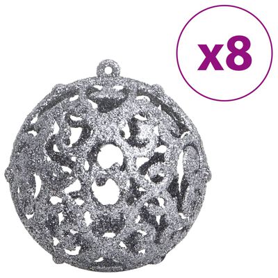 vidaXL Christmas Baubles 100 pcs Blue and Silver 1.2" / 1.6" / 2.4"