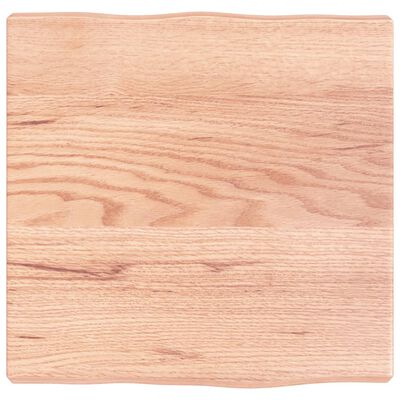 vidaXL Table Top Light Brown 15.7"x15.7"x(0.8"-1.6") Treated Solid Wood Live Edge