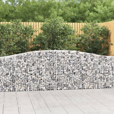 vidaXL Arched Gabion Basket 157.5"x11.8"x31.5"/39.4" Galvanized Iron