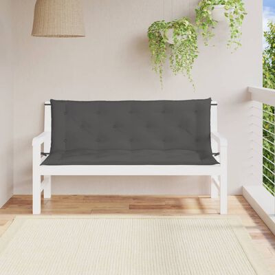 vidaXL Garden Bench Cushion Anthracite 59.1"x(19.7"+19.7")x2.8" Oxford Fabric