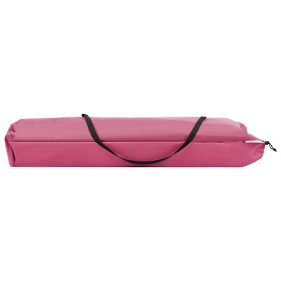 vidaXL Two Person Folding Sun Lounger Pink Steel