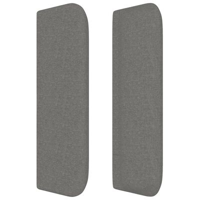 vidaXL LED Headboard Dark Gray 64.2"x6.3"x30.7"/34.6" Fabric