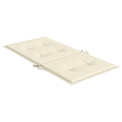 vidaXL Garden Lowback Chair Cushions 4 pcs Cream 39.4"x19.7"x1.2" Oxford Fabric