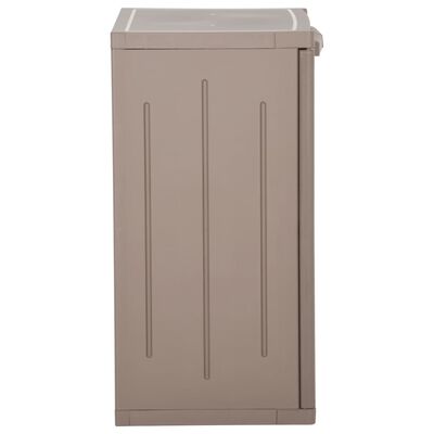 vidaXL Garden Storage Cabinet Brown 25.6"x17.7"x34.6" PP Wood Look