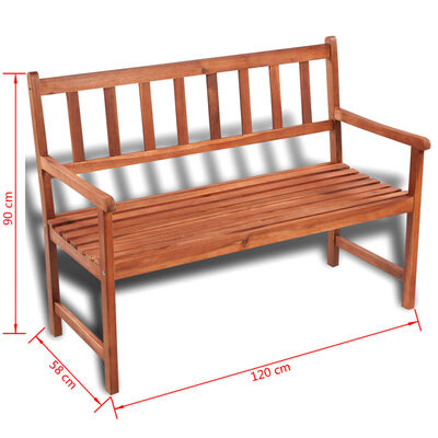 vidaXL Patio Bench 47.2" Solid Acacia Wood