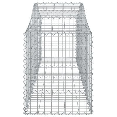 vidaXL Arched Gabion Baskets 30 pcs 78.7"x19.7"x23.6"/31.5" Galvanized Iron