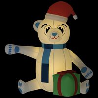 vidaXL Christmas Inflatable Teddy Bear LED 70.9"