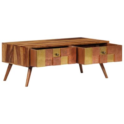 vidaXL Coffee Table 39.4"x19.7"x15.4" Solid Wood