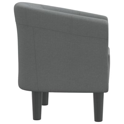 vidaXL Tub Chair Dark Gray Fabric