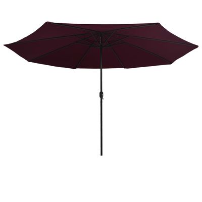 vidaXL Garden Parasol with Metal Pole 153.5" Bordeaux Red