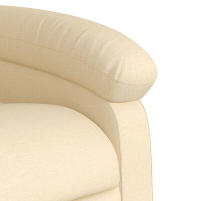 vidaXL Stand up Massage Recliner Chair Cream Fabric