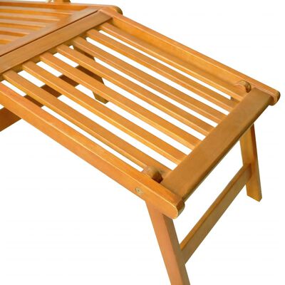 vidaXL Patio Deck Chairs with Footrests 2 pcs Solid Wood Acacia