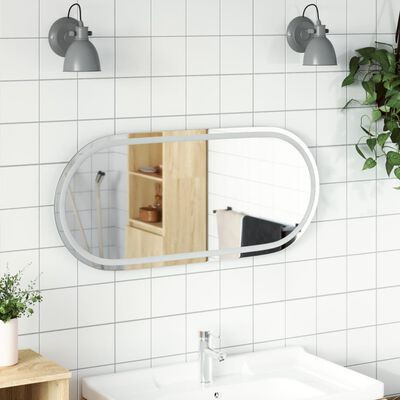 vidaXL LED Bathroom Mirror 39.4"x17.7" Oval