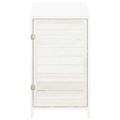 vidaXL Garden Shed White 21.7"x20.5"x44.1" Solid Wood Fir