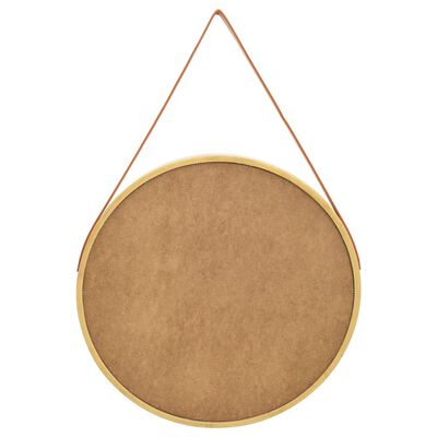 vidaXL Wall Mirror with Strap 23.6" Gold