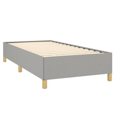 vidaXL Bed Frame Light Gray 39.4"x79.9" Twin XL Fabric