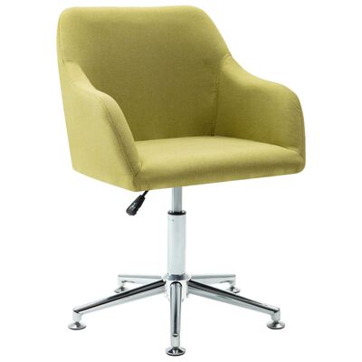 vidaXL Swivel Dining Chairs 2 pcs Green Fabric