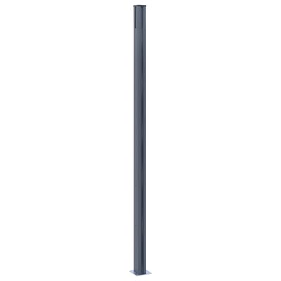 vidaXL Fence Posts 2 pcs Dark Gray 72.8" Aluminum