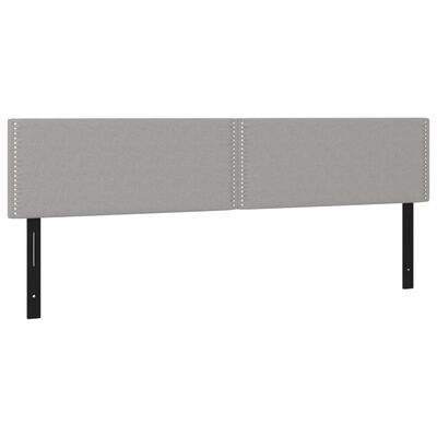 vidaXL LED Headboard Light Gray 63"x2"x30.7"/34.6" Fabric