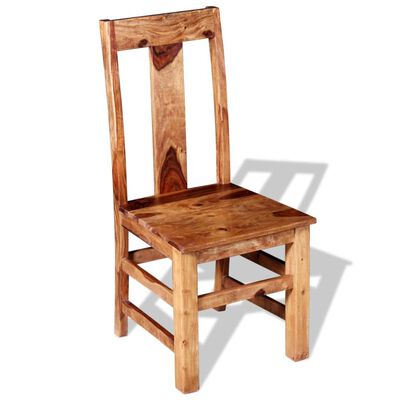 vidaXL Dining Chairs 2 pcs Solid Sheesham Wood