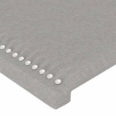 vidaXL LED Headboard Light Gray 63"x2"x46.5"/50.4" Fabric