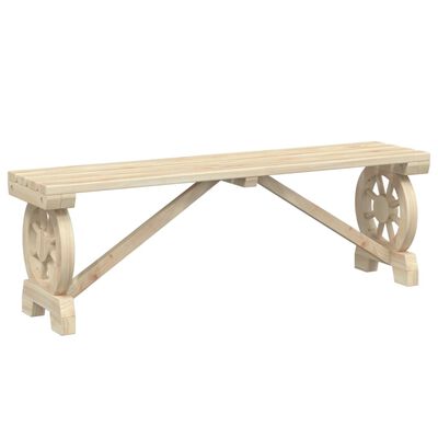 vidaXL Patio Bench 45.3" Solid Wood Fir