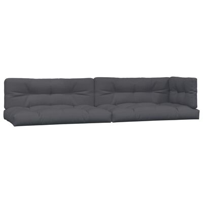 vidaXL Pallet Cushions 5 pcs Anthracite Fabric