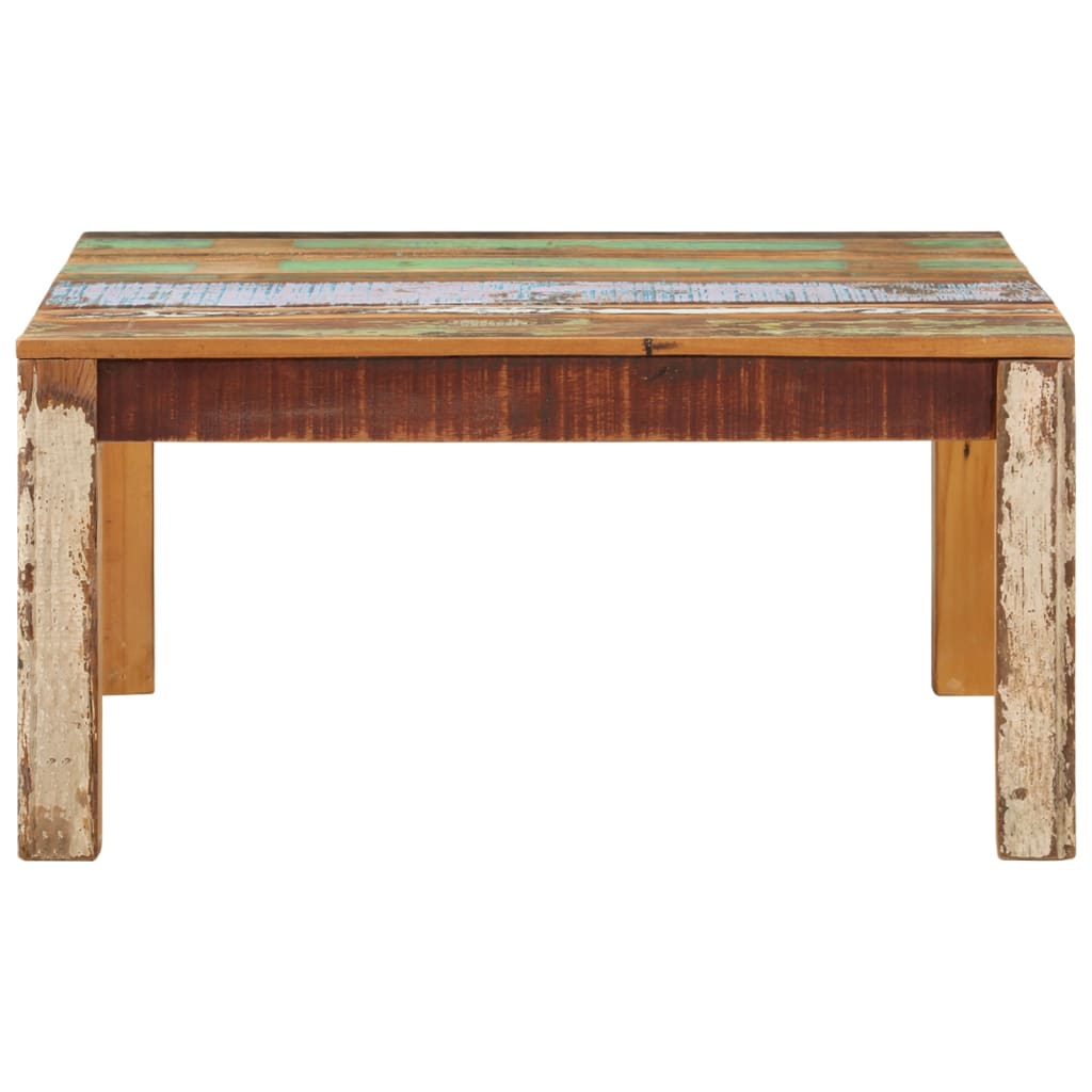 vidaXL Coffee Table 31.5"x31.5"x15.7" Solid Reclaimed Wood