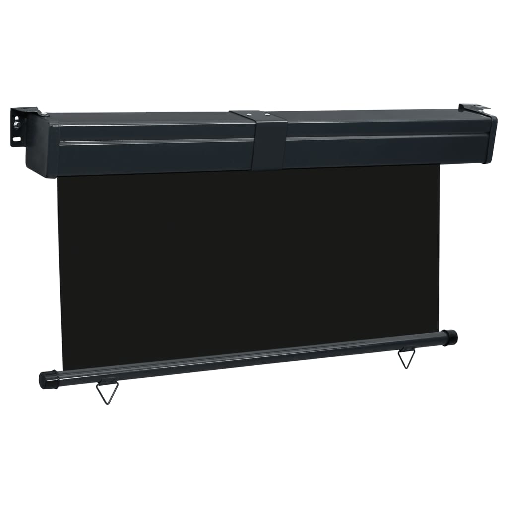 48424 vidaXL Balcony Side Awning 57.1"x98.4" Black