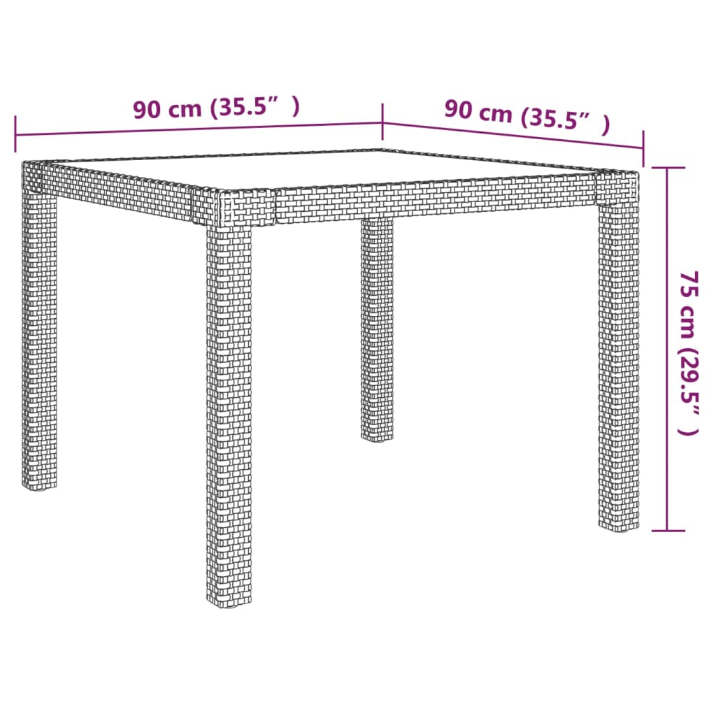 vidaXL 5 Piece Patio Dining Set with Cushions Poly Rattan Gray