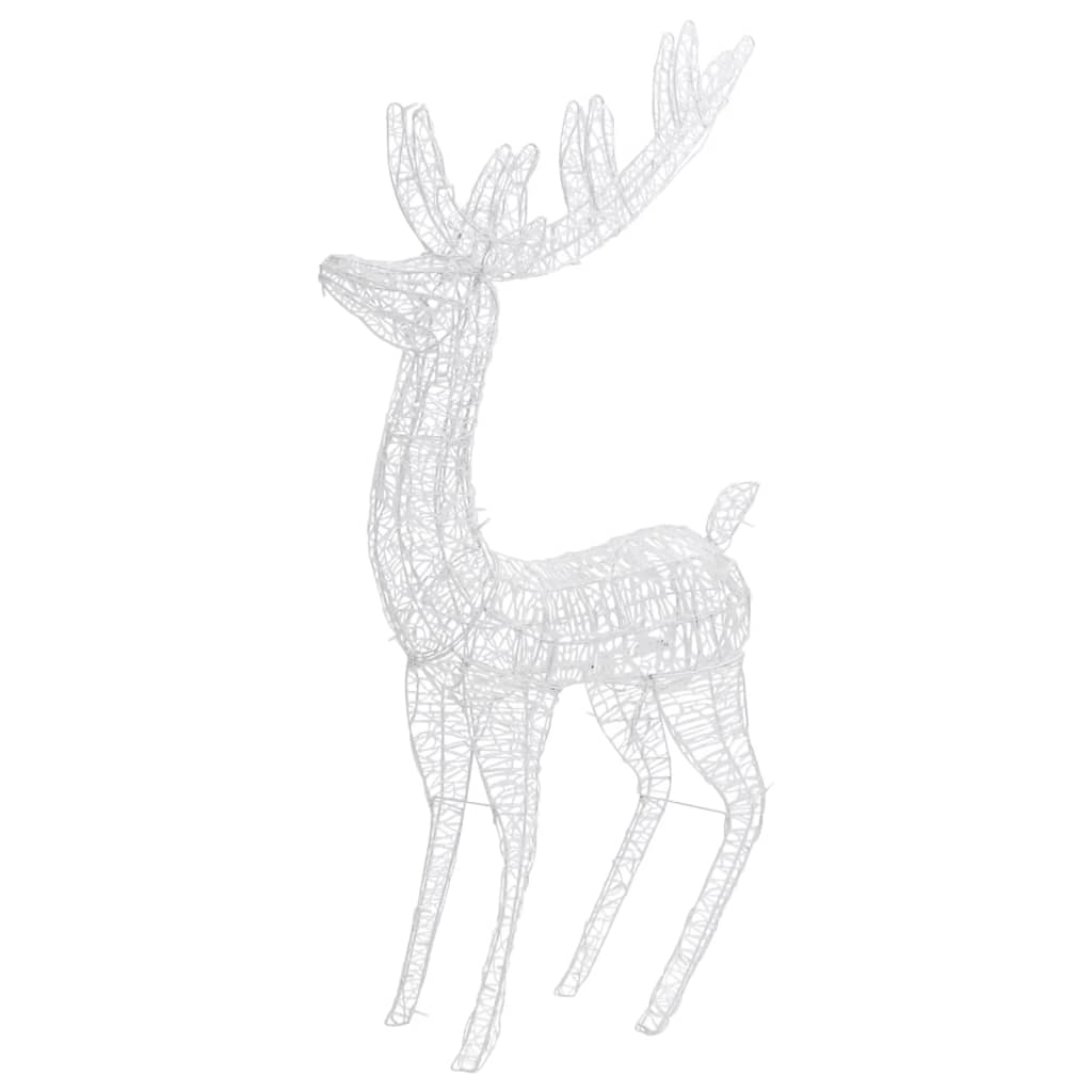 vidaXL XXL Acrylic Christmas Reindeer 250 LED 6 ft Warm White | vidaXL.com