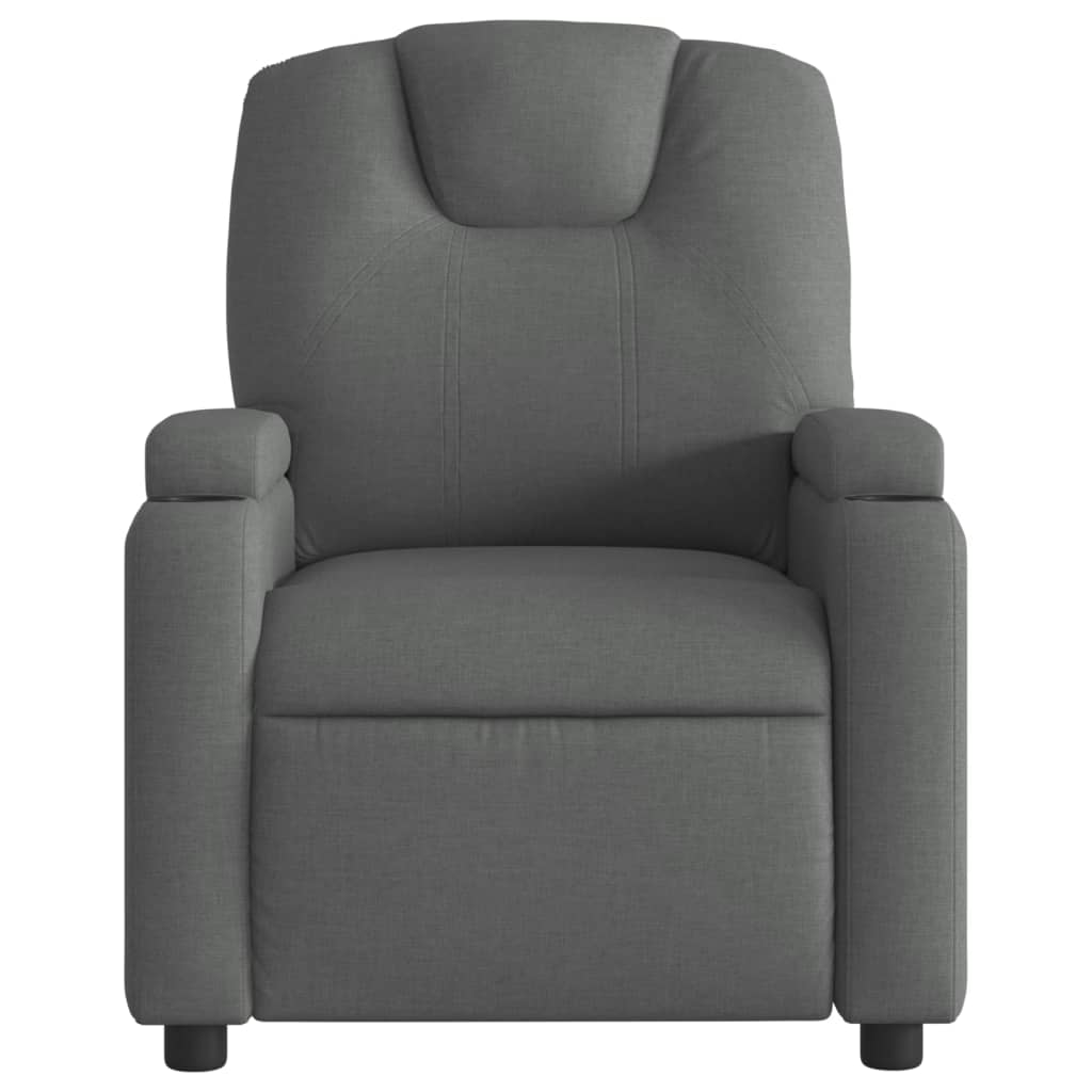 vidaXL Massage Recliner Chair Dark Gray Fabric