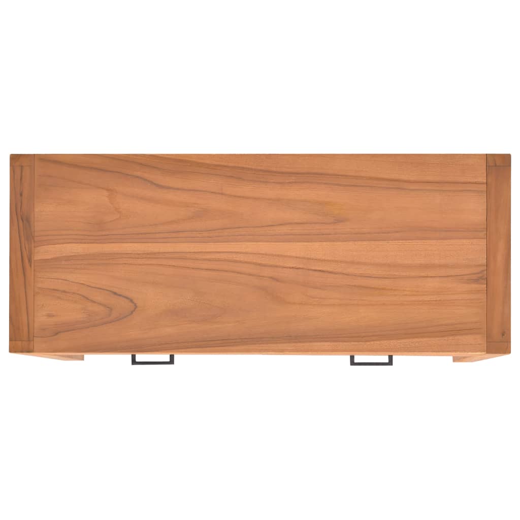 vidaXL Desk with 2 Drawers 39.4"x15.7"x29.5" Teak Wood