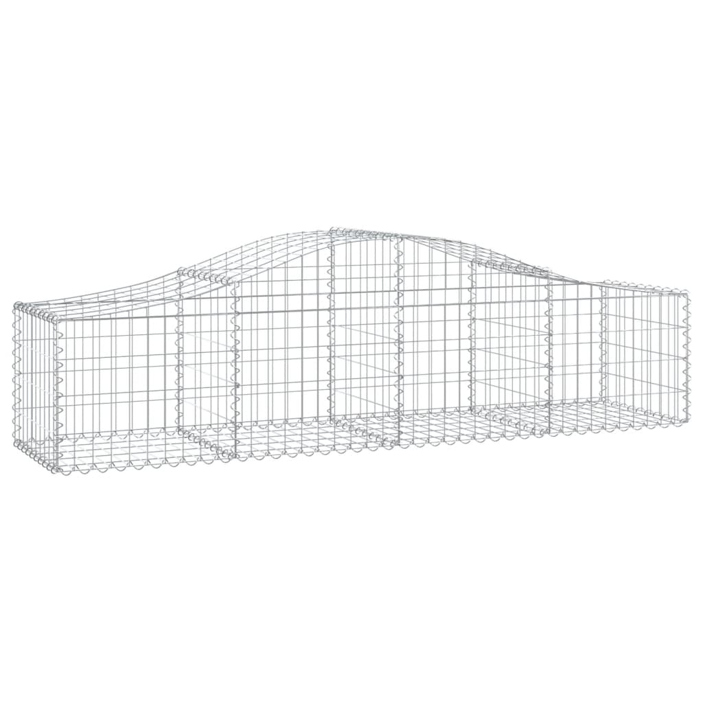 vidaXL Arched Gabion Baskets 4 pcs 78.7"x19.7"x15.7"/23.6" Galvanized Iron