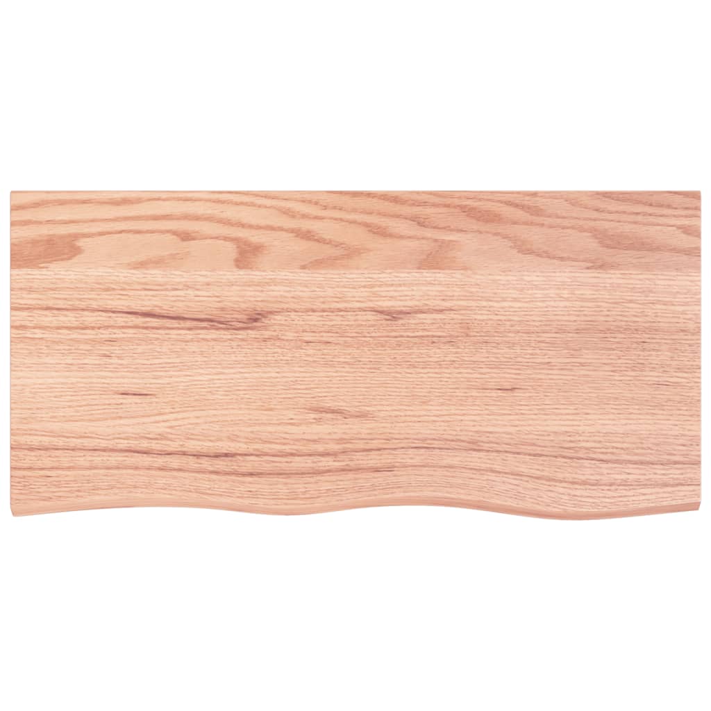 vidaXL Bathroom Countertop Light Brown 39.4"x19.7"x(0.8"-1.6") Treated Solid Wood