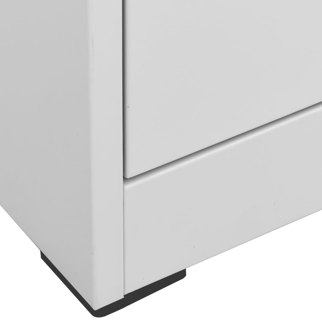 vidaXL Filing Cabinet Light Gray 18.1"x24.4"x40.4" Steel