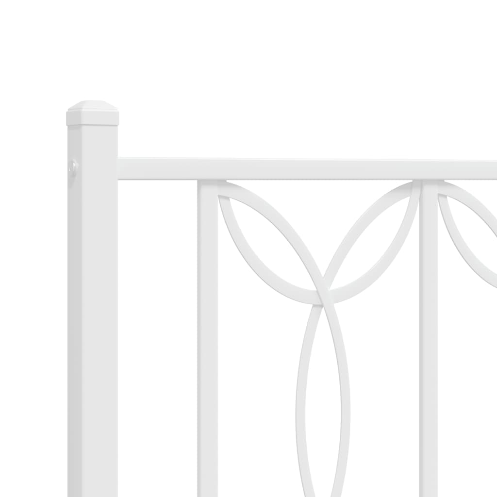 vidaXL Metal Headboard White 39.4"